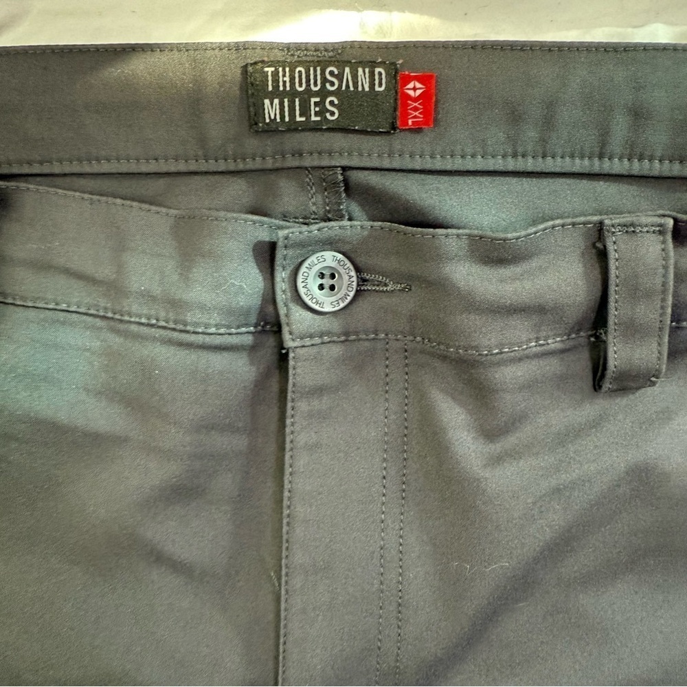 Thousand Miles Pants Men Black Chino Stretch Performance Golf Size Medium 38x32 - Picture 7 of 7